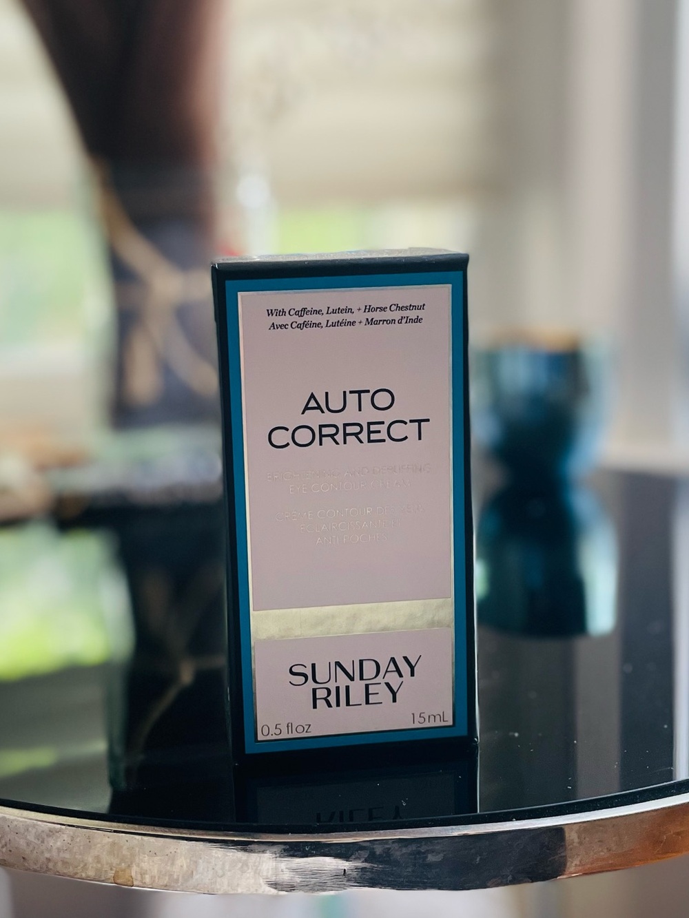 Sunday Riley Auto Correct Eye Contour Cream – Teal & White Box